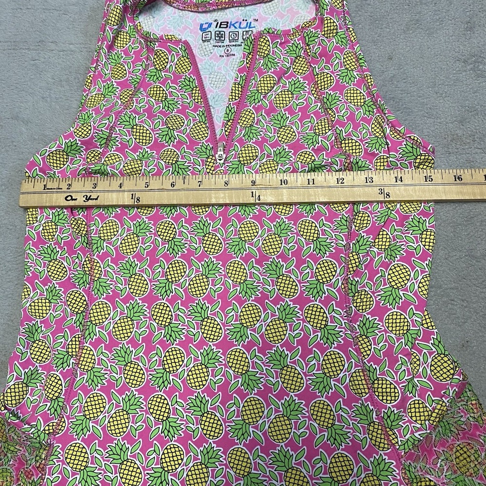 Ibkul Dress Small Pink Pineapple Print Performance Golf Pickleball UPF 50+ - Picture 6 of 8